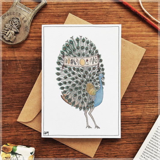 Peacock Greeting Card