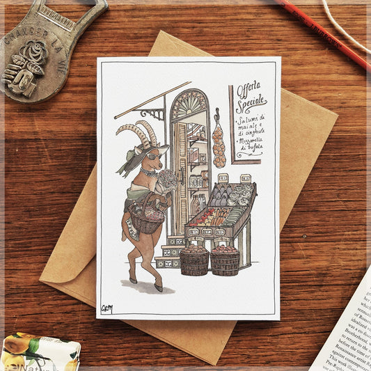 Ibex's Picnic Basket Greeting Card
