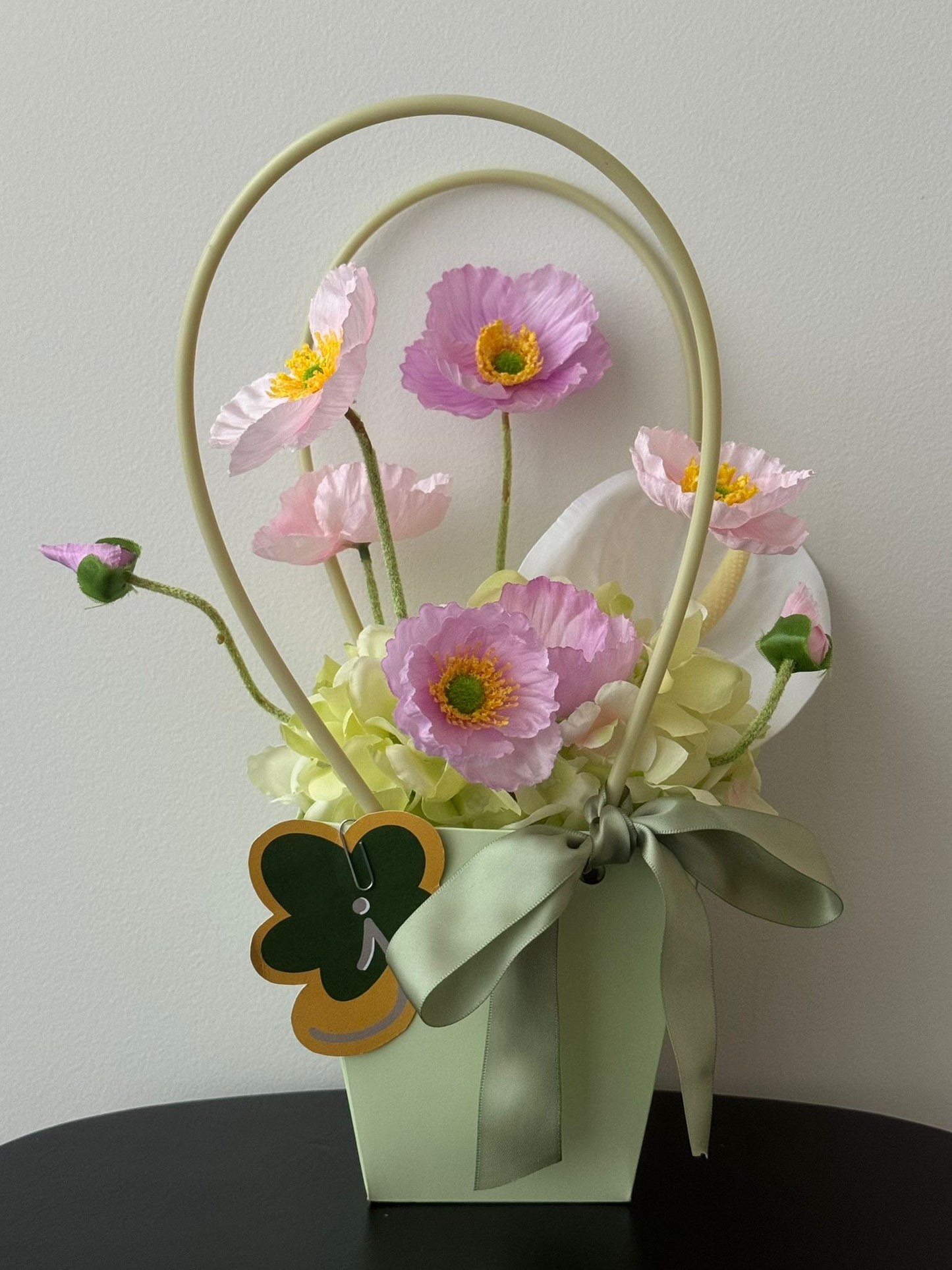 Green Flower Bag Arrangement