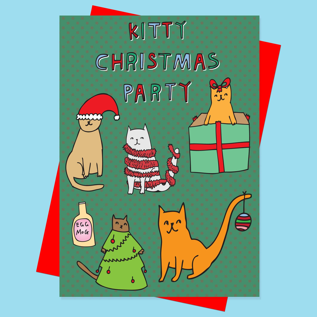 Kitty Christmas Party Christmas Card