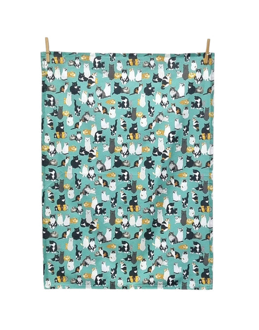 Cats Pattern Tea Towel