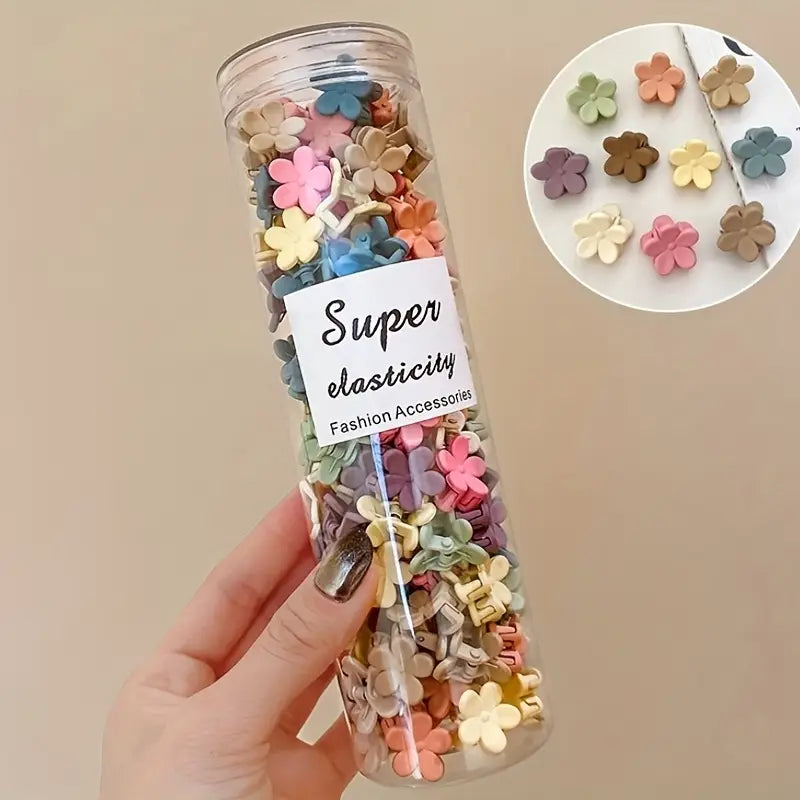 Cute Mini Hair Clips Set – flowers