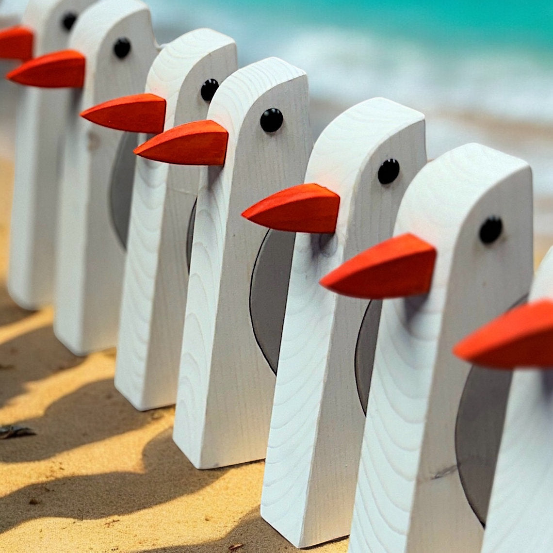Abstract Bird Sitter Sculpture - Seagull