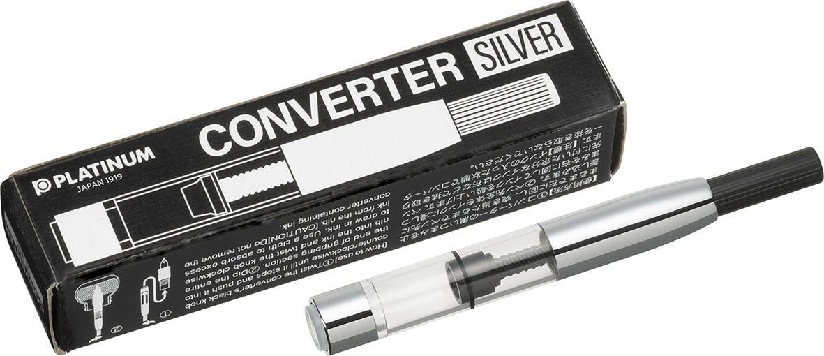 Silver Fountain Pen Converter 700A with packaging