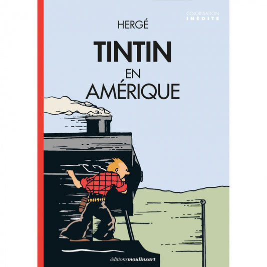 French Album #02 Tintin In America - Train Cover Colourised Edition (Hard Cover)