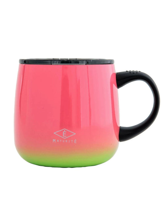 Apricot Orchard Stainless Mug With Sliding Lid 400ml - Mu Shop