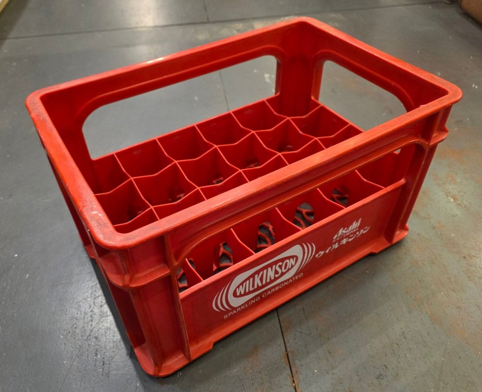 Asahi Tansan Sparkling Bottle Crate - Red H:22cm - Mu Shop