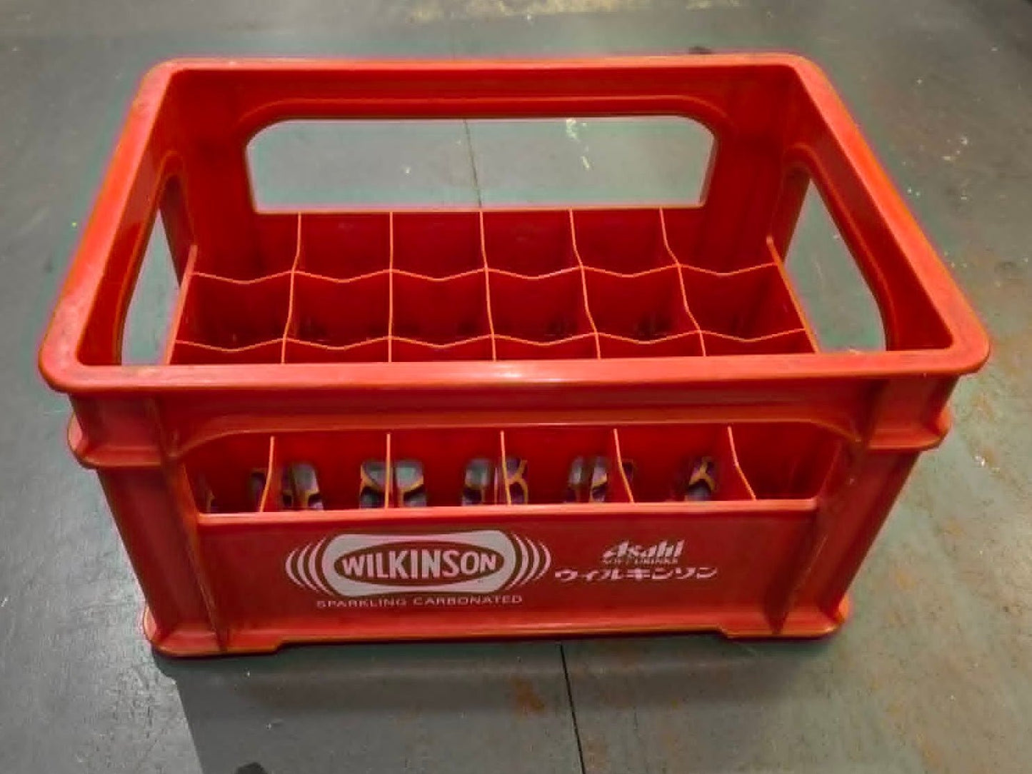 Asahi Tansan Sparkling Bottle Crate - Red H:22cm - Mu Shop
