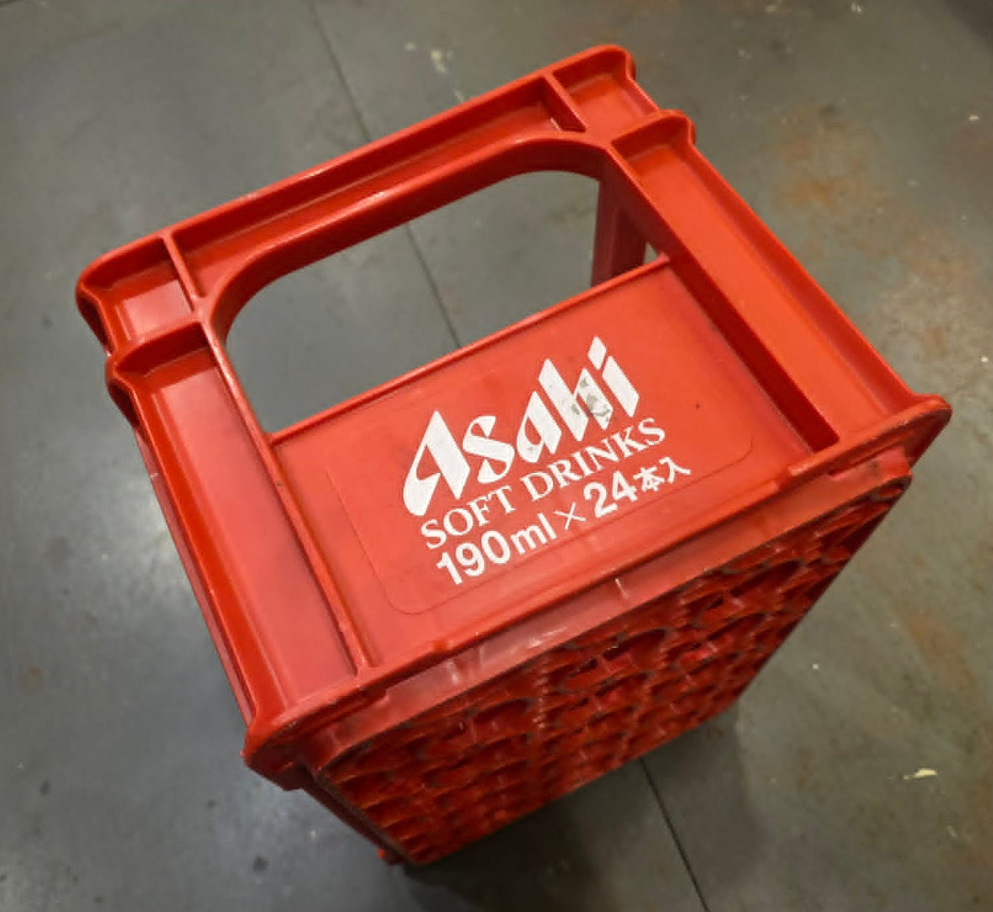 Asahi Tansan Sparkling Bottle Crate - Red H:22cm - Mu Shop