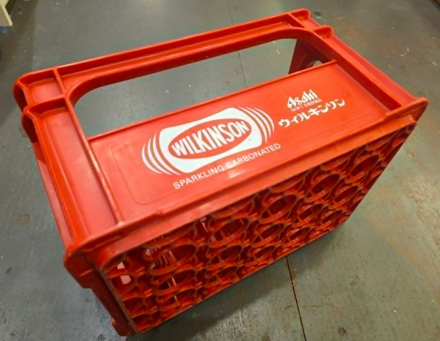 Asahi Tansan Sparkling Bottle Crate - Red H:22cm - Mu Shop