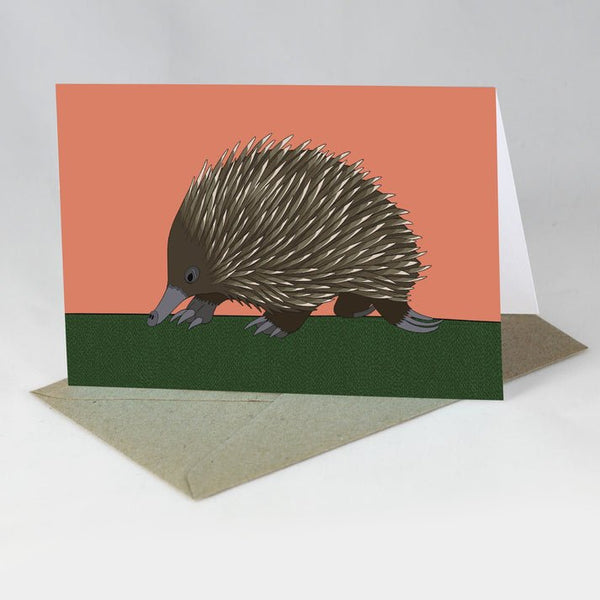 Aussie Animals Card - Echidna - Mu Shop