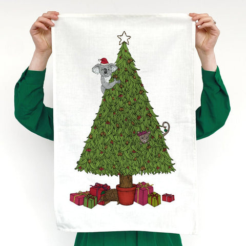 Australian Christmas Animals - Christmas Tea Towels - Mu Shop