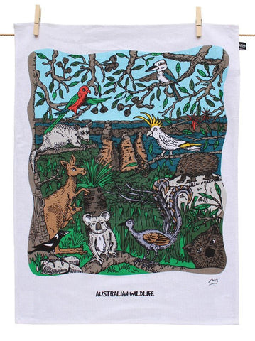 Australian Wildlife Tea Towel - Mu Shop