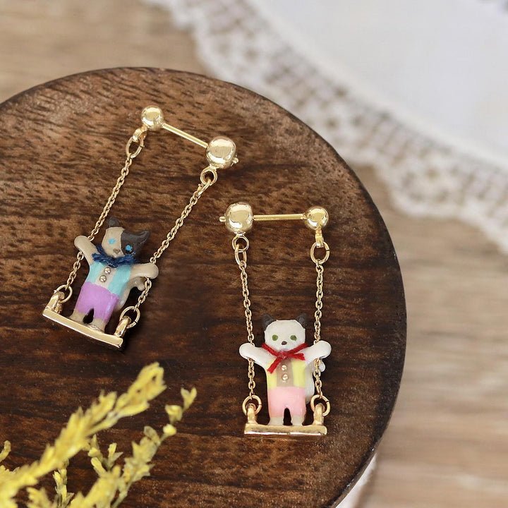 Ayatorie Cat Swing Earrings - Mu Shop