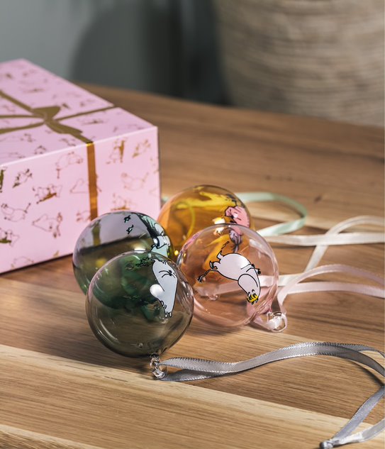 Moomin Glass Decoration Balls Gift Set of 4 - view 6