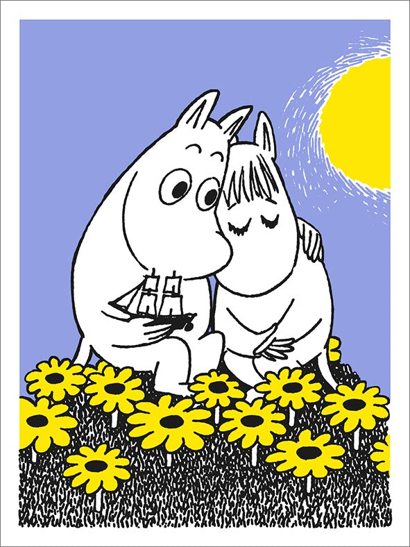 2-Fold Letterpress Card – Moomin “Hug”