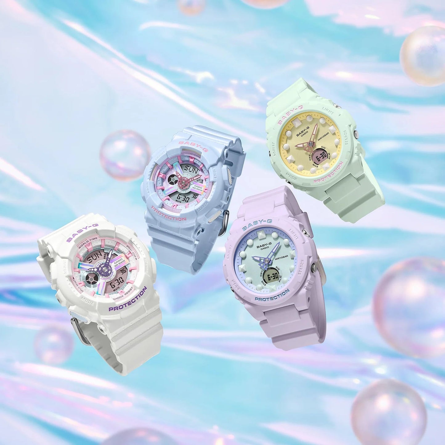 BABY G DUO HOLOGRAPHIC W/TIME, BLUE S/Watch - Mu Shop