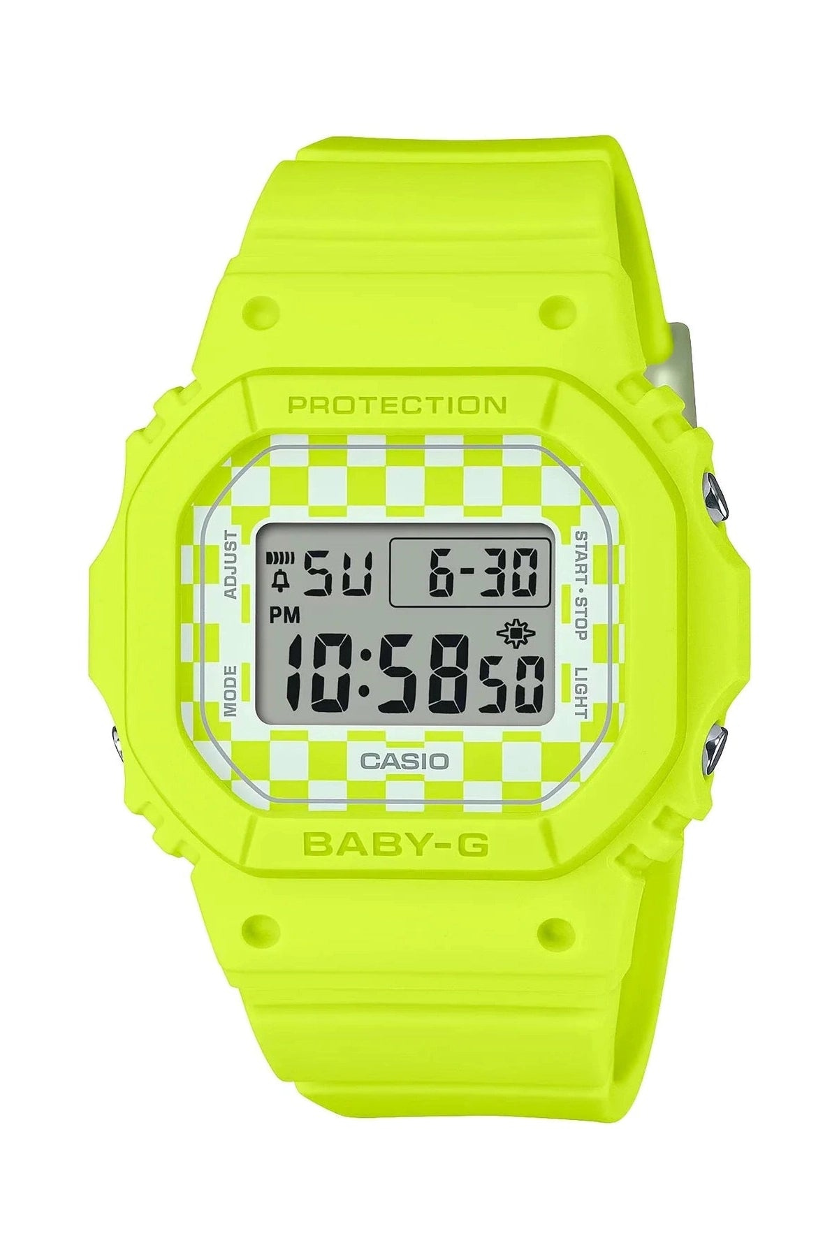 Baby G Girly Skater Series Neon Green Checkered - Mu Shop