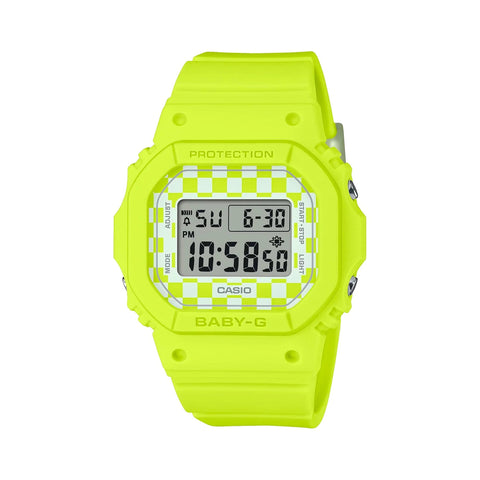 Baby G Girly Skater Series Neon Green Checkered - Mu Shop