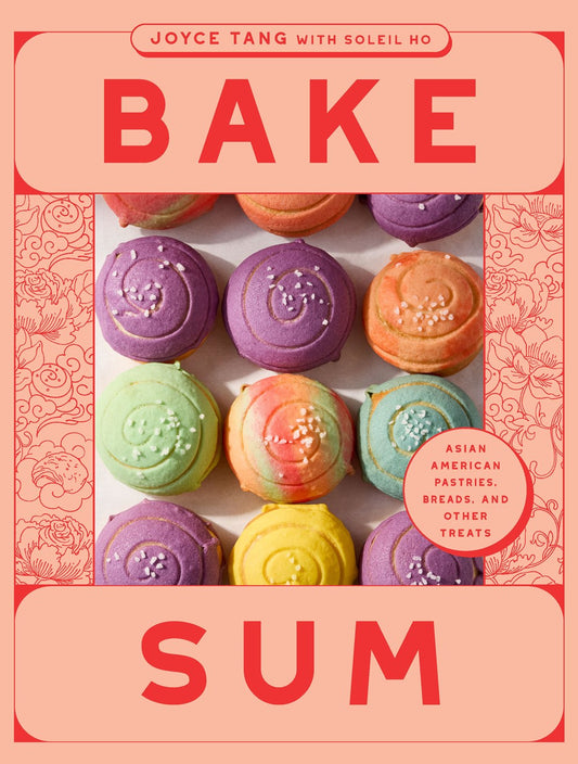 Bake Sum cookbook front cover with colourful pastries