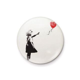 Banksy Balloon Girl Pin Badge 25mm - Mu Shop