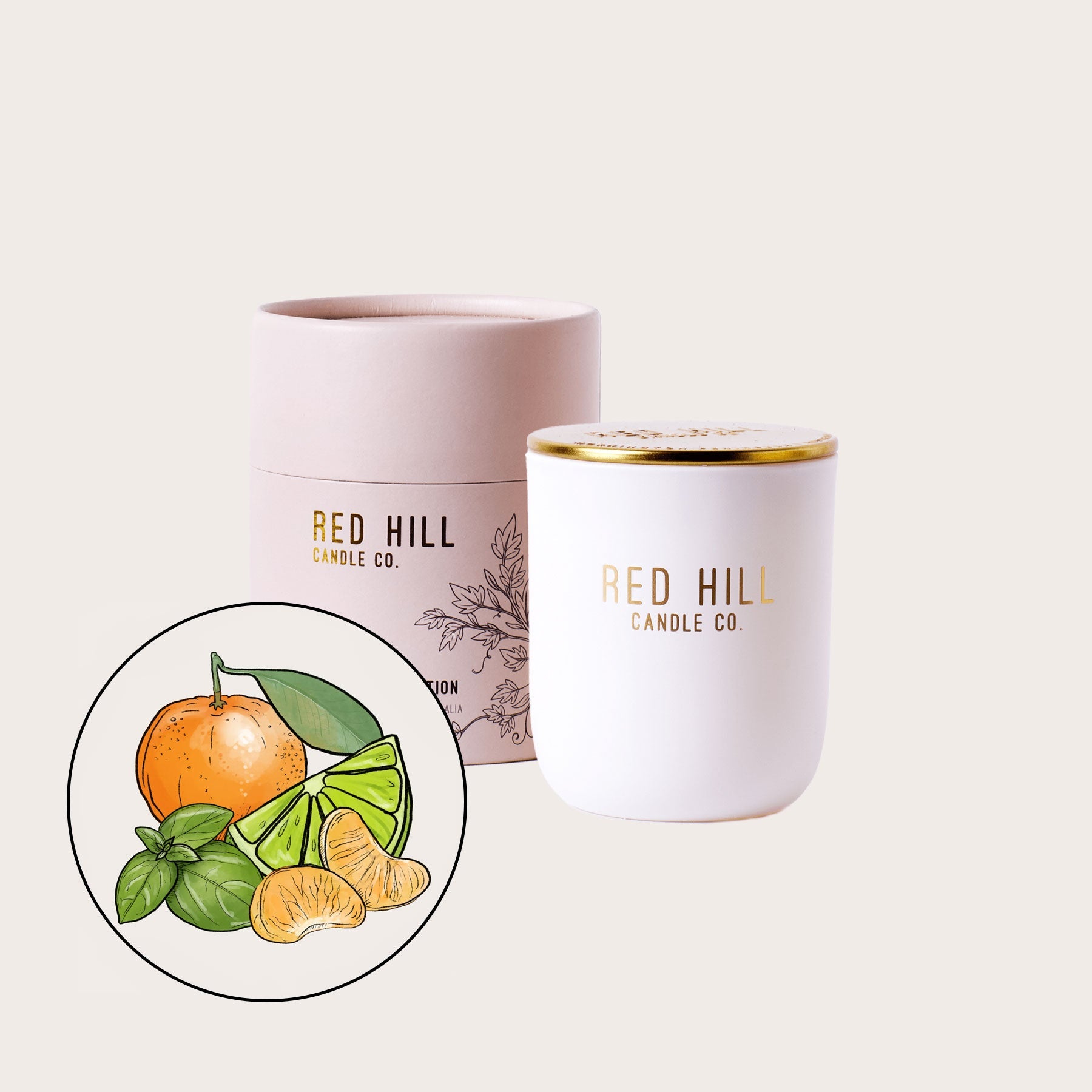 Basil Lime & Mandarin Soy Wax Candle - Small - Mu Shop