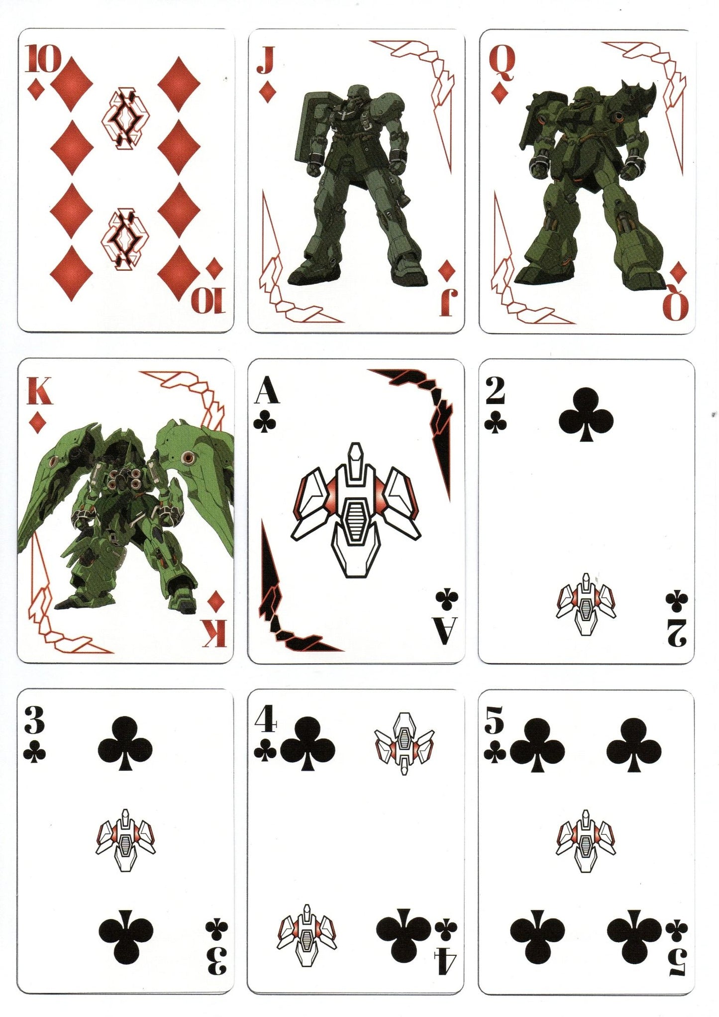 Gundam Unicorn Playing Cards