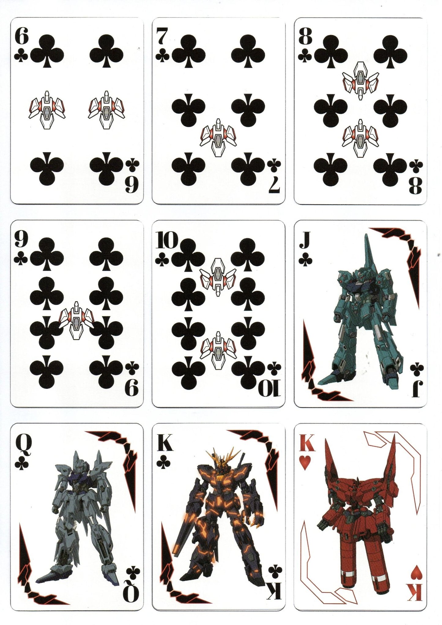 Gundam Unicorn Playing Cards