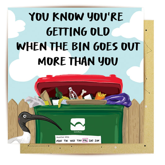 Bin Out Greeting Card - Mu Shop