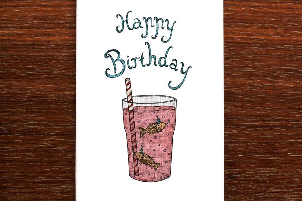 Birthday Fish - Birthday Card - Mu Shop