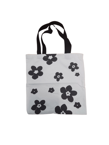 Black Flower Tote Bag - Mu Shop