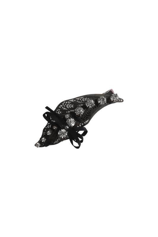 Black Leaf - shaped Hair Clips - Mu Shop