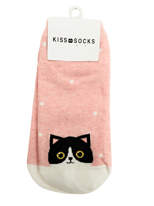 Black & White Cat Pink Socks – KISS SOCKS - Mu Shop