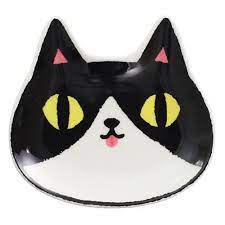 Black & White Mini Ceramic Plate - Three Cat Brothers - Mu Shop