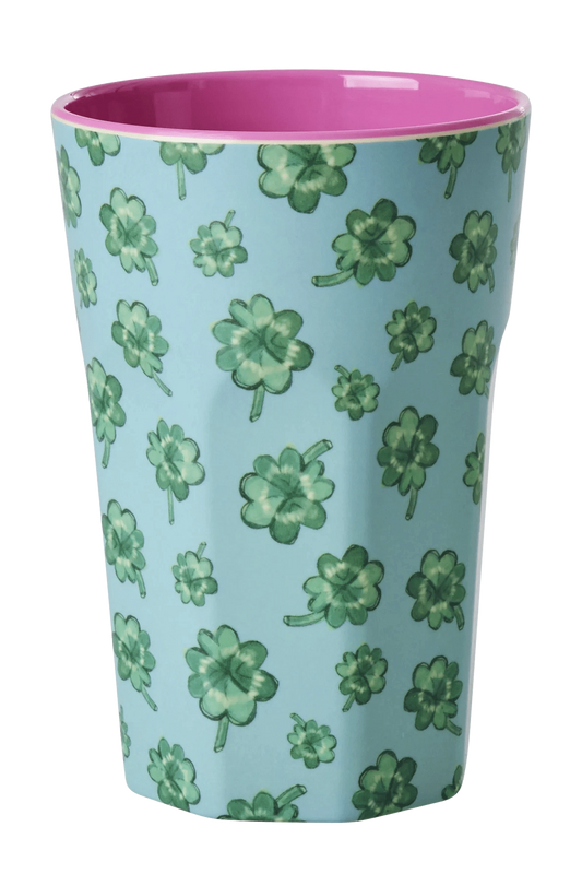 Blue Good Luck Print - Tall Melamine Cup - Mu Shop