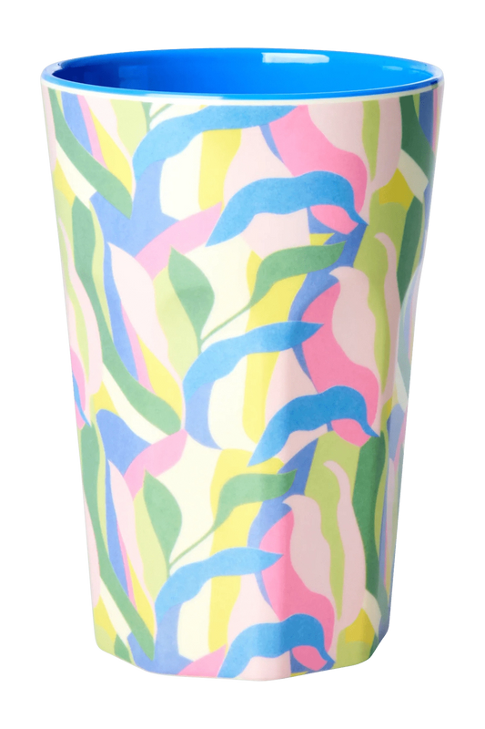 Blue Jungle Fever Print - Tall Melamine Cup - Mu Shop