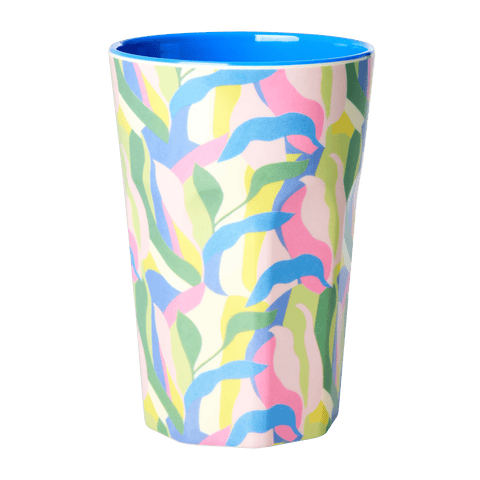 Blue Jungle Fever Print - Tall Melamine Cup - Mu Shop
