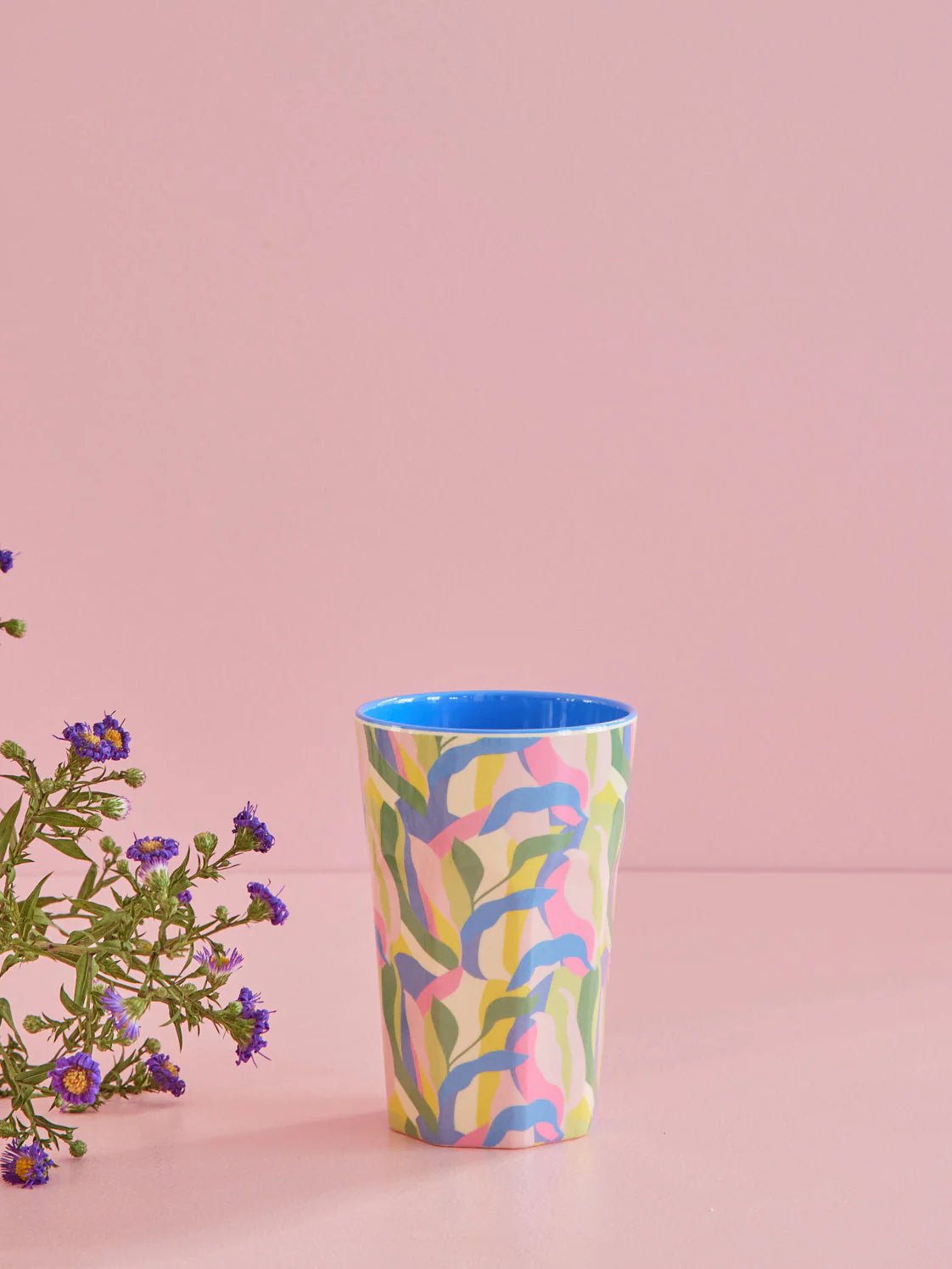 Blue Jungle Fever Print - Tall Melamine Cup - Mu Shop