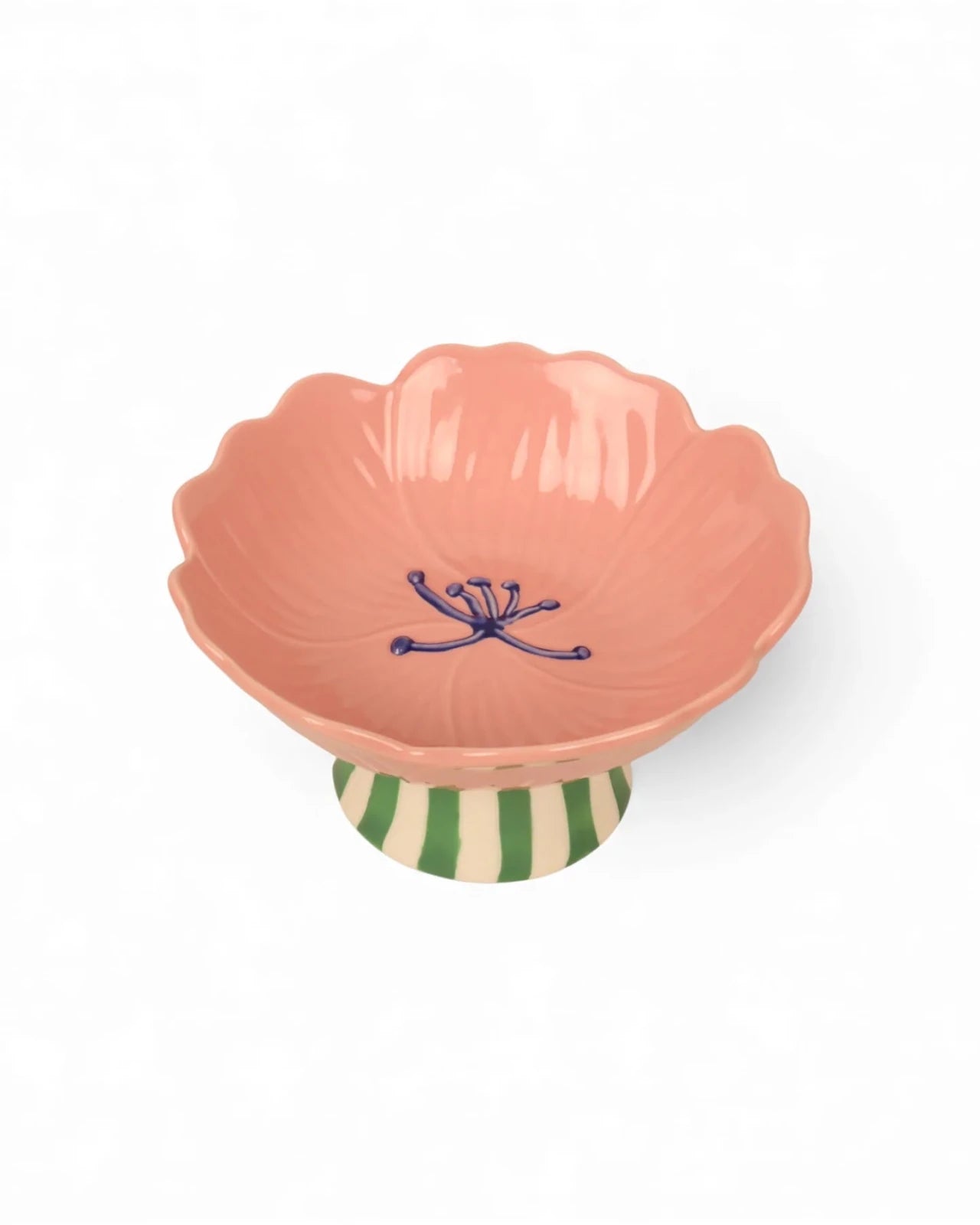 Blush Stoneware Stand Flower Bowl - Mu Shop
