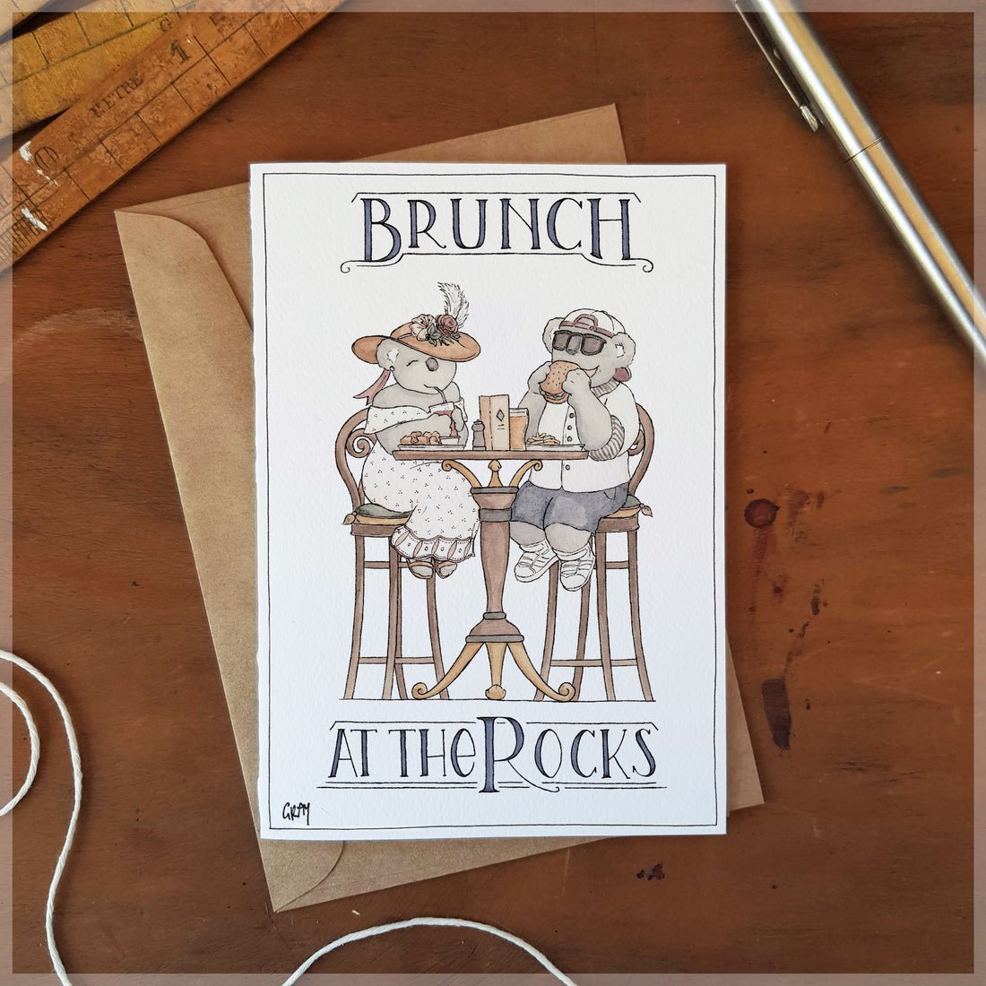 Brunch at the Rocks - Greeting Card - Mu Shop