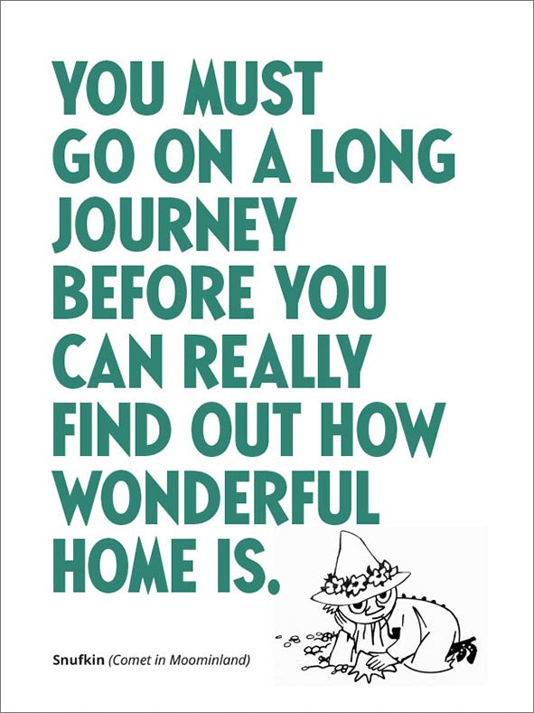 2-Fold Letterpress Card – Moomin “A Long Journey”