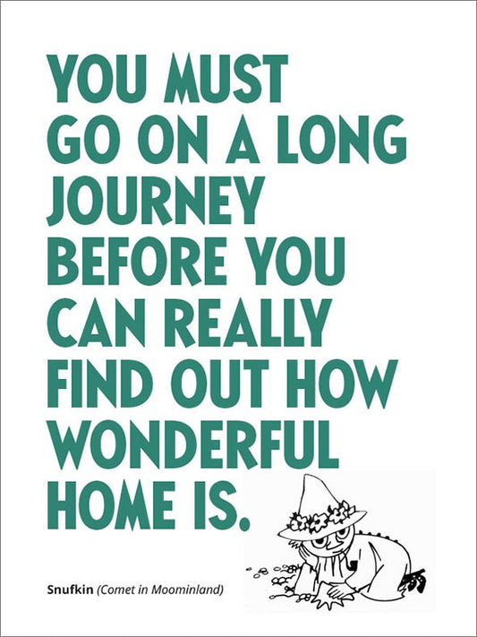 2-Fold Letterpress Card – Moomin “A Long Journey”