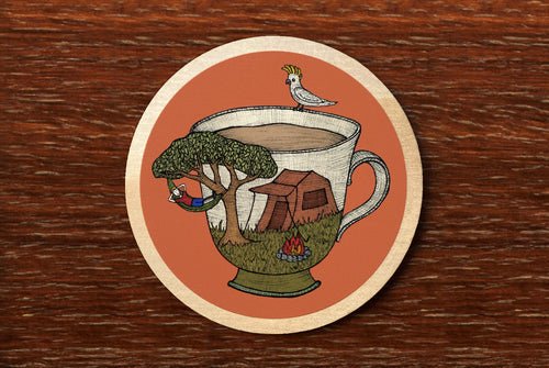 Camping Coaster - Drink Coaster - Mu Shop