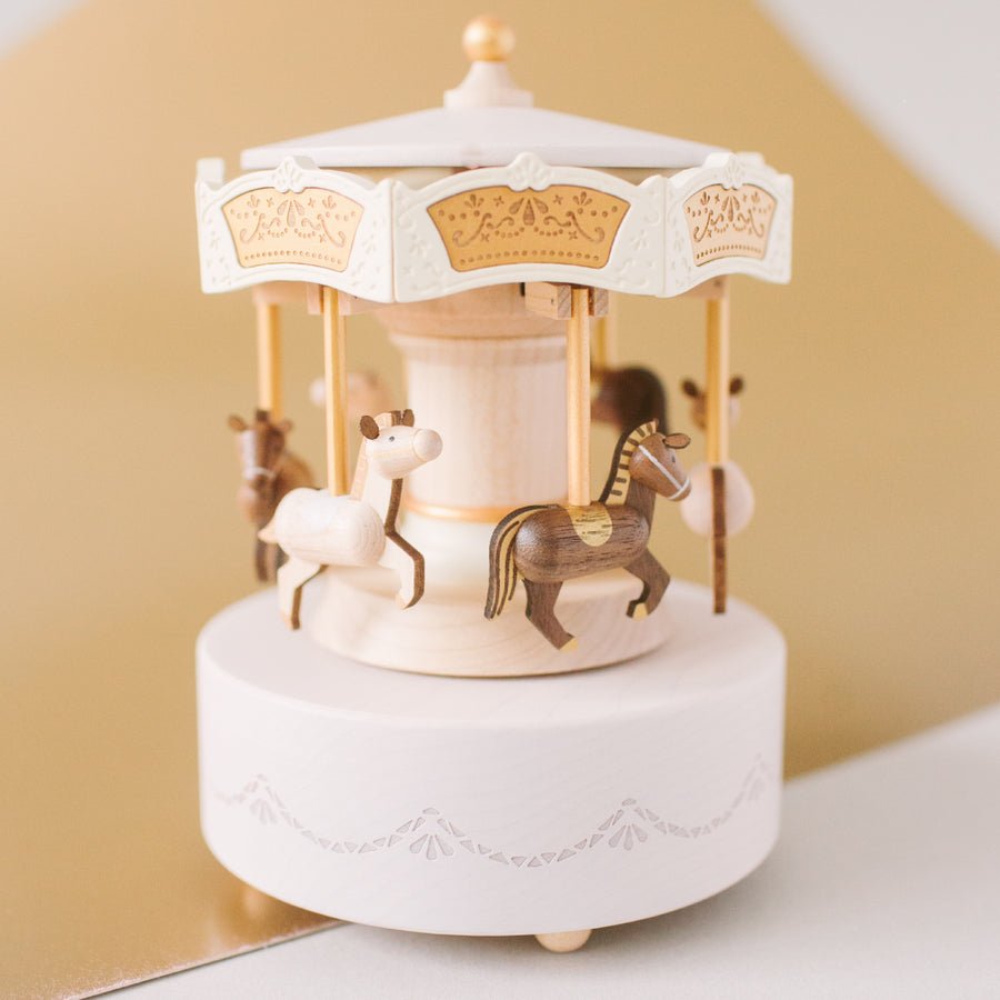 Carousel Music Box Double Around Up and Down - Mu Shop