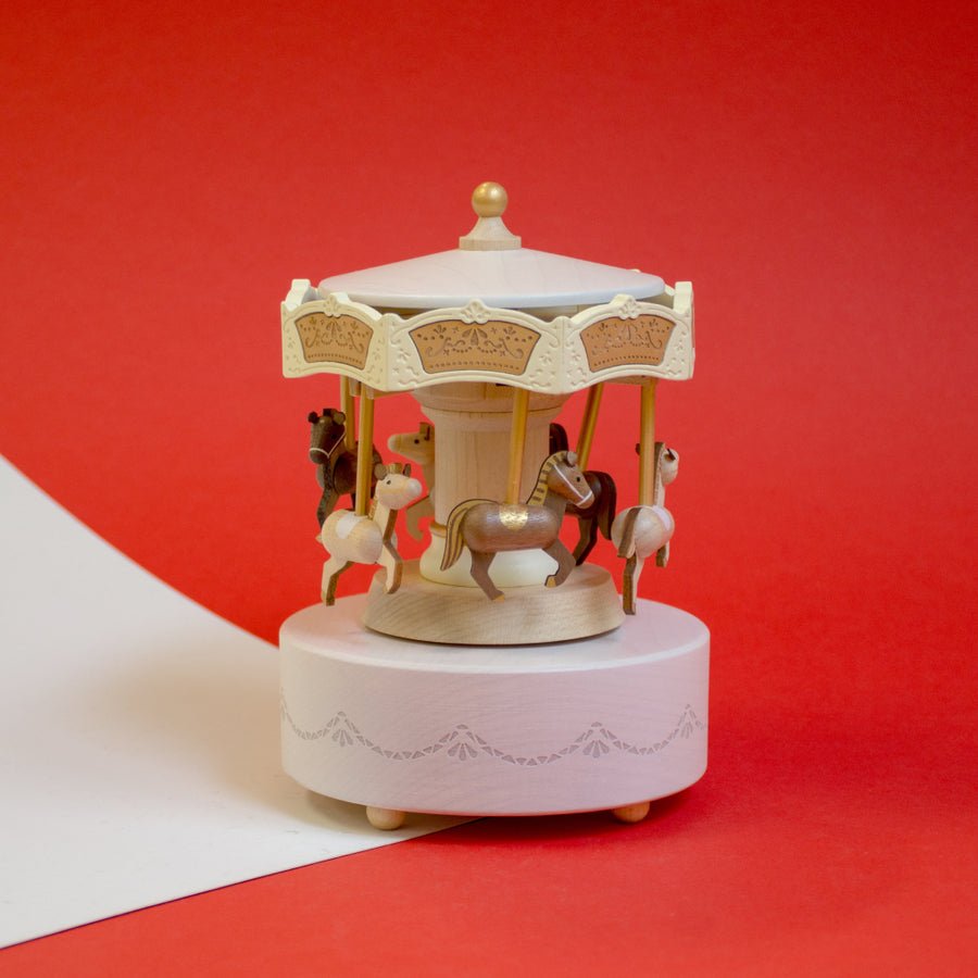 Carousel Music Box Double Around Up and Down - Mu Shop