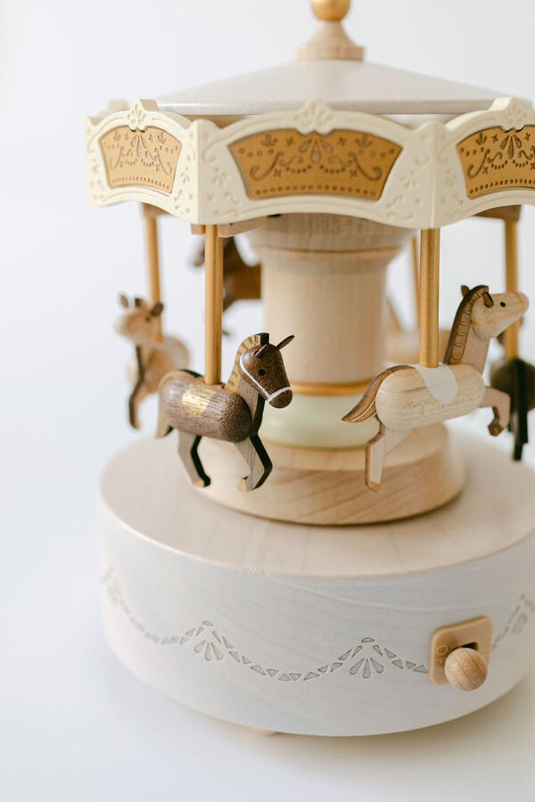 Carousel Music Box Double Around Up and Down - Mu Shop