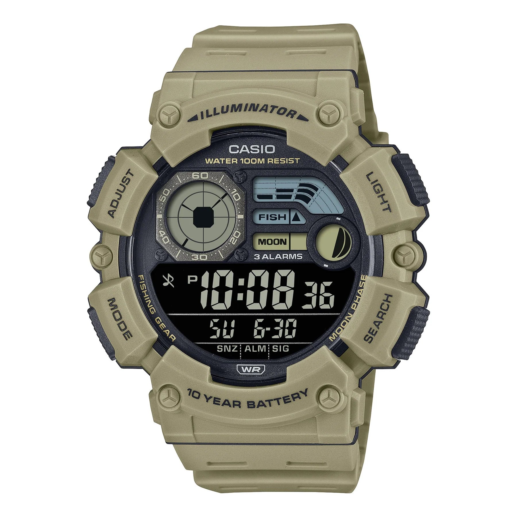 Casio 10Yr Battery Multi Window Watch - Mu Shop