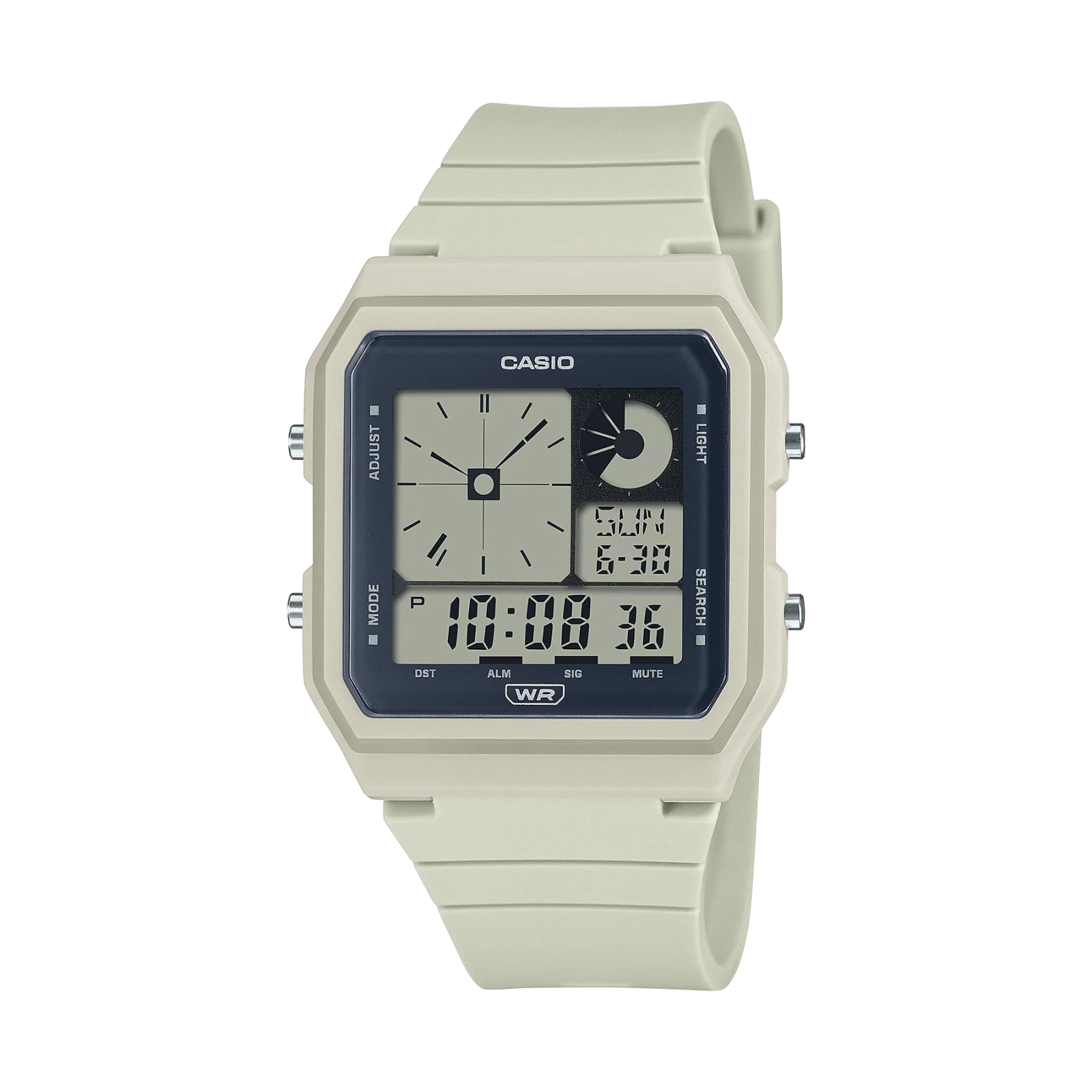 CASIO DIGITAL PLAYFUL, WHITE RESIN BAND - Mu Shop