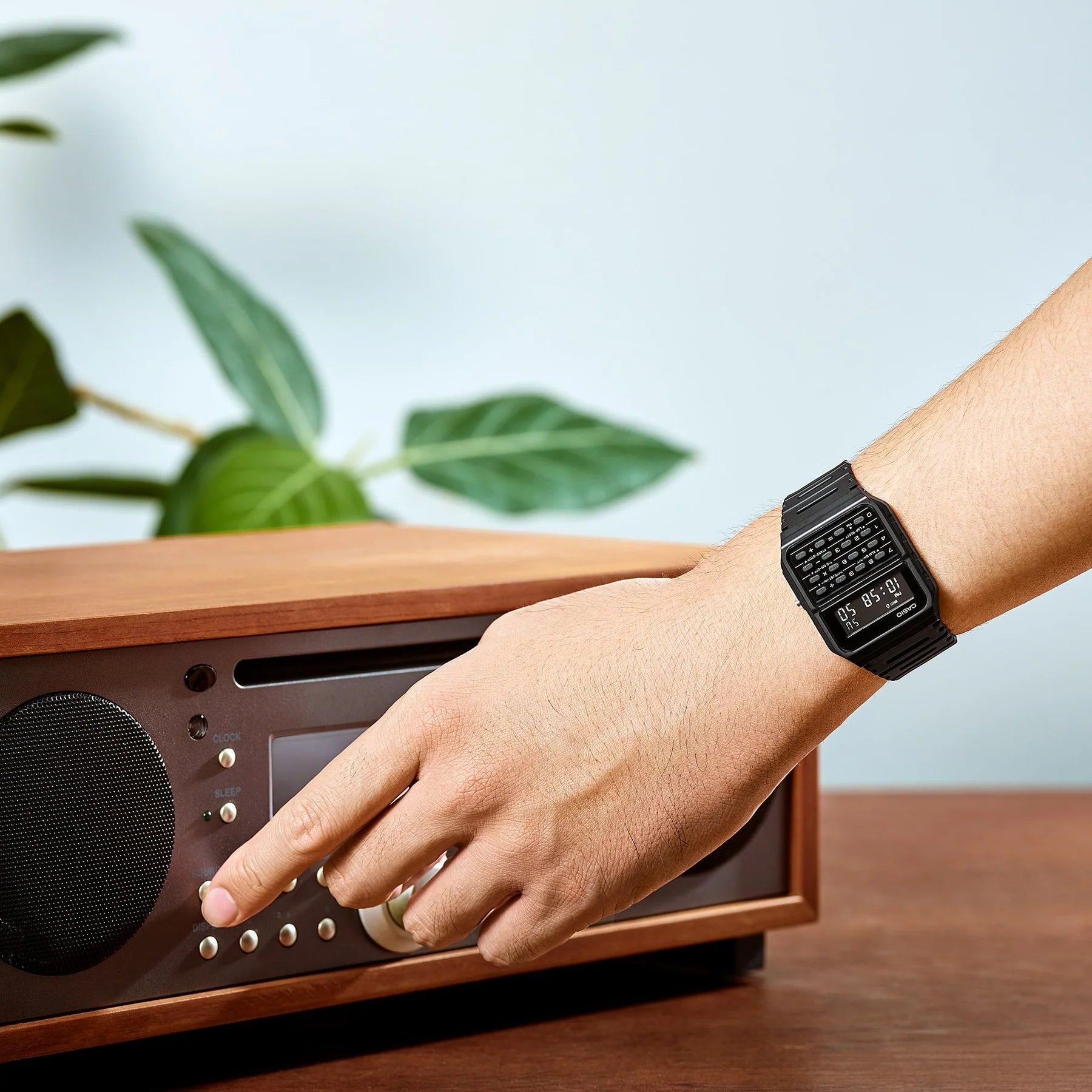 CASIO Negative Display Black Calculator Wrist Watch - Mu Shop