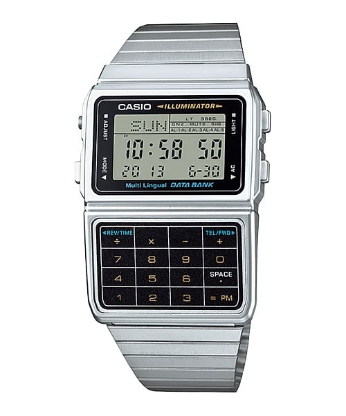 Casio Vintage Calculator Data Bank Telememo Watch - Mu Shop